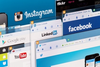 Différents réseaux sociaux .